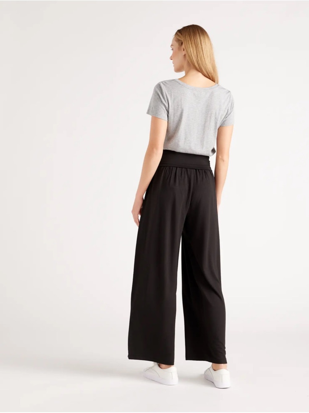 Quince Wide-Leg French Terry Modal Pull-On Pants in Black